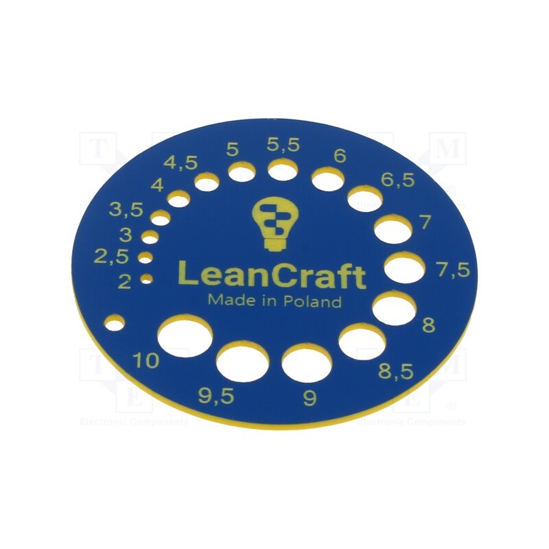 1 pcs x LeanCraft - SPR-OKR-B - Size gauge, drill bits,screws, blue