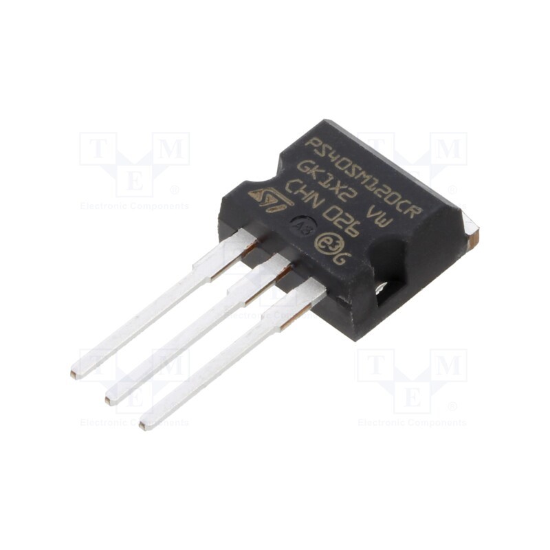 1 pcs x STMicroelectronics - STPS40SM120CR - Diode: Schottky rectifying, THT, 120V, 20Ax2, I2PAK, , Ir: 50mA
