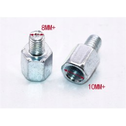 Adapter for reducing the mirror thread from M8 to M10, right