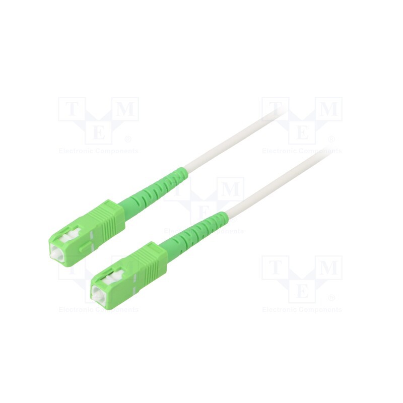 1 pcs x Goobay - 59594 - Fiber patch cord, OS2, SC/APC,both sides, 1m, LSZH, white