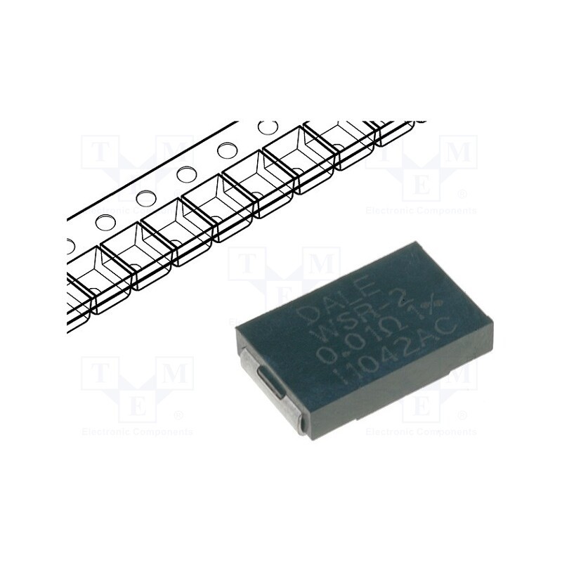 1 pcs x VISHAY - WSR2R0100FEA - Resistor: thin film (Nichrome), SMD, 4527, 10mΩ, 2W, ±1%
