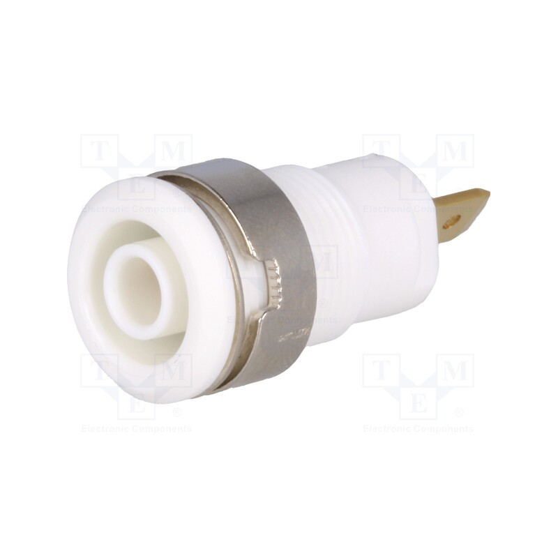 1 pcs x STu00c4UBLI - 23.3000-29 - Socket, 4mm banana, 24A, 1kV, Cutout: Ø12.2mm, white, gold-plated