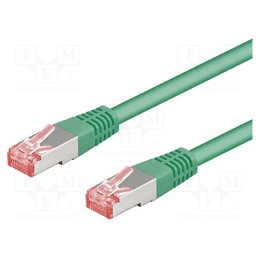 1 pcs x Goobay - 94140 - Patch cord, S/FTP, 6a, stranded, Cu, LSZH, green, 0.25m, 27AWG