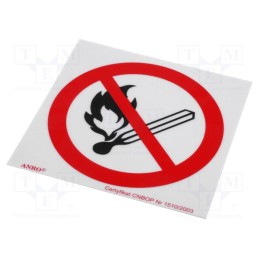 1 pcs x ANRO - 11P150/150PLA -AS - Fire protection sign, PLA, W: 150mm, H: 150mm