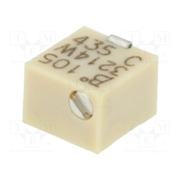 1 pcs x BOURNS - 3214W-1-105E - Potentiometer: mounting, vertical,multiturn, 1MΩ, 250mW, SMD, ±10%