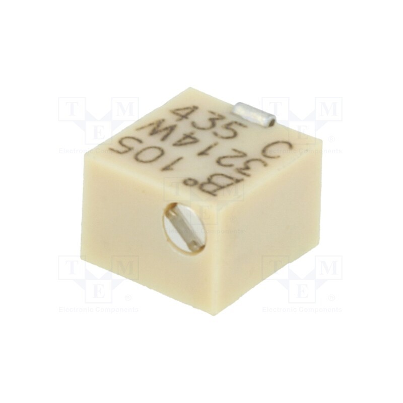 1 pcs x BOURNS - 3214W-1-105E - Potentiometer: mounting, vertical,multiturn, 1MΩ, 250mW, SMD, ±10%