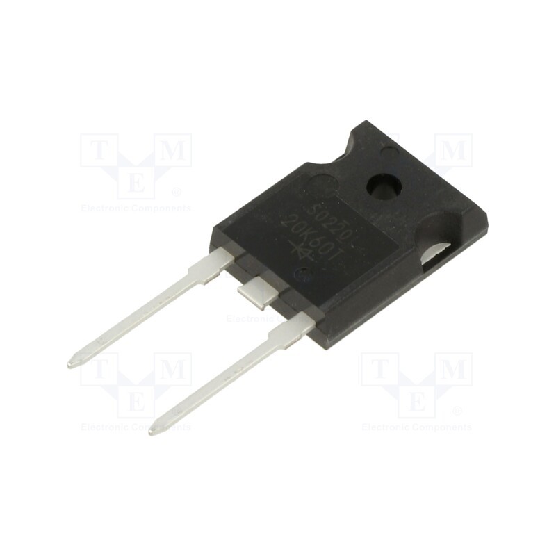 1 pcs x SHINDENGEN - S20K60T-5000 - Diode: rectifying, THT, 600V, 20A, Ifsm: 300A, MTO3PT, Ufmax: 1.5V