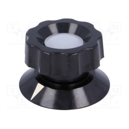 1 pcs x MENTOR - 474.61 - Knob, with pointer, bakelite, Øshaft: 6mm, Ø50x35.5mm, black