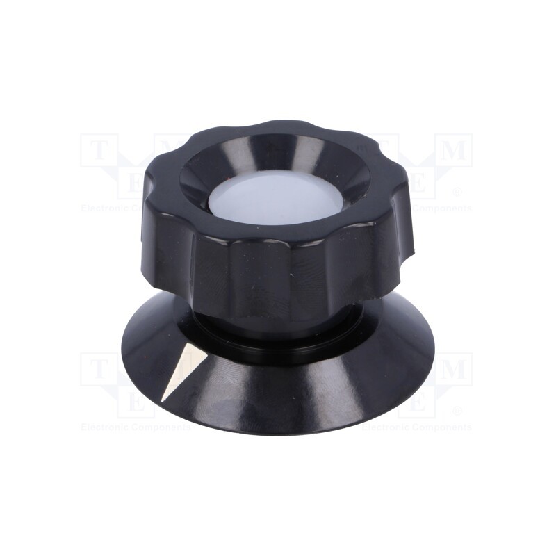 1 pcs x MENTOR - 474.61 - Knob, with pointer, bakelite, Øshaft: 6mm, Ø50x35.5mm, black