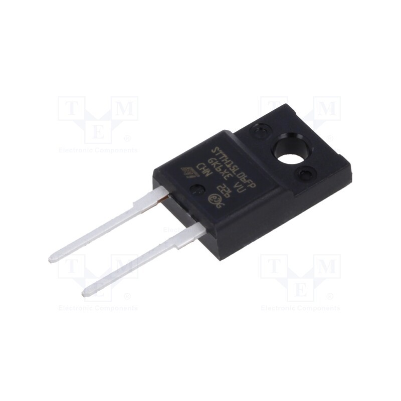 1 pcs x STMicroelectronics - STTH15L06FP - Diode: rectifying, THT, 600V, 20A, , Ifsm: 200A, TO220FPAC, 55ns