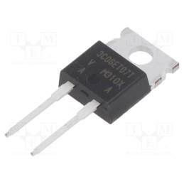 1 pcs x VISHAY - VS-3C06ET07T-M3 - Diode: Schottky rectifying, SiC, THT, 650V, 6A, TO220-2,