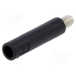 1 pcs x SCHu00dcTZINGER - BU 2244 S NI / SW - Socket, 4mm banana, 32A, 1kVAC, black, nickel plated, -25÷80°C