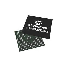 1 pcs : SAM9X60D5M-I/4FB - Microprocessors - MPU ARM926 MPU,512MBIT DDR2,BGA,IND TEMP