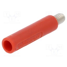1 pcs x SCHu00dcTZINGER - BU 2244 S NI / RT - Socket, 4mm banana, 32A, 1kVAC, red, nickel plated, -25÷80°C, 10mΩ