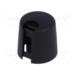 1 pcs x OKW - A1016649 - Knob, with pointer, plastic, Øshaft: 6mm, Ø16x16mm, black, push-in