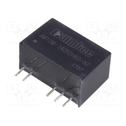 1 pcs x AIMTEC - AM1DM-2405DH60-NZ - Converter: DC/DC, 1W, Uin: 21.6÷26.4V, Uout: 5VDC, Uout2: -5VDC, SIP7