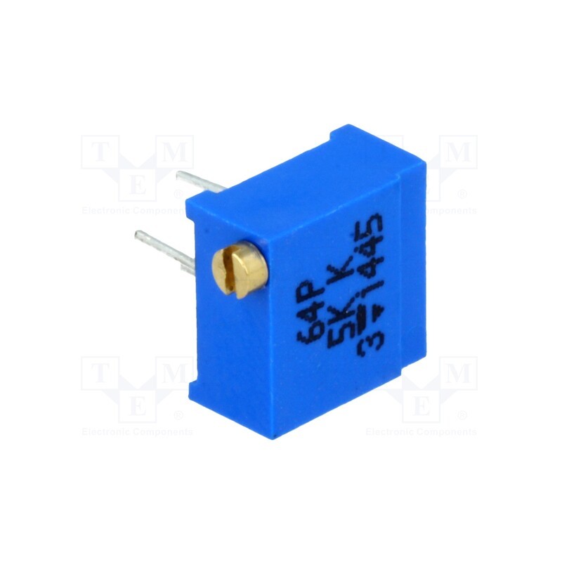 1 pcs x VISHAY - M64P502KB40 - Potentiometer: mounting, multiturn, 5kΩ, 500mW, THT, ±10%, linear