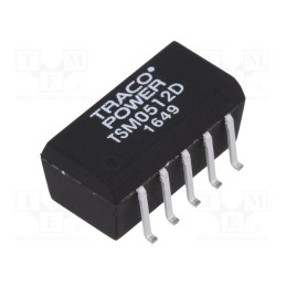 1 pcs x TRACO POWER - TSM 0512D - Converter: DC/DC, 1W, Uin: 4.5÷5.5V, Uout: 12VDC, Uout2: -12VDC, SMD