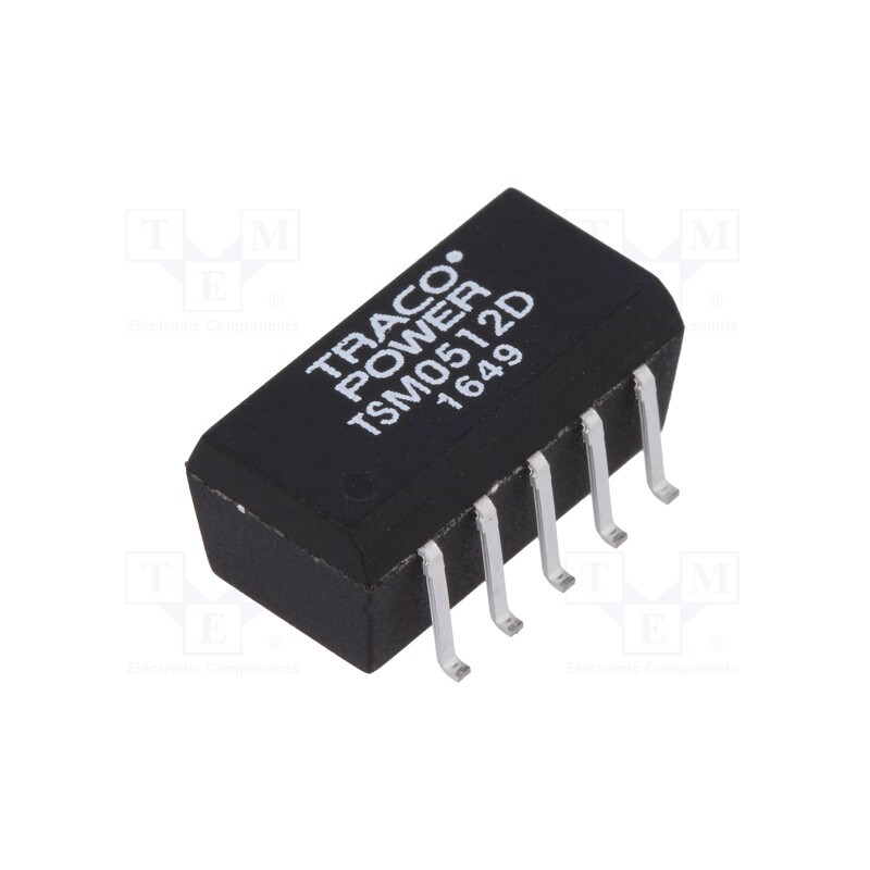 1 pcs x TRACO POWER - TSM 0512D - Converter: DC/DC, 1W, Uin: 4.5÷5.5V, Uout: 12VDC, Uout2: -12VDC, SMD
