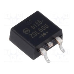 1 pcs x SHINDENGEN - DF20L60U-7102 - Diode: rectifying, SMD, 600V, 20A, 35ns, STO220 (SC83 similar)