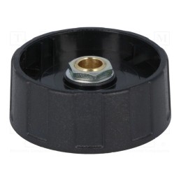 1 pcs x OKW - A2540060 - Knob, without pointer, ABS, Øshaft: 6mm, Ø40x15.5mm, black, A2540