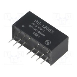 1 pcs x RECOM - RS-1205S - Converter: DC/DC, 2W, Uin: 9÷18V, Uout: 5VDC, Iout: 400mA, SIP8