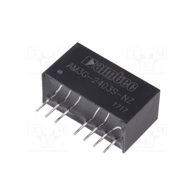 1 pcs x AIMTEC - AM3G-2403S-NZ - Converter: DC/DC, 3W, Uin: 18÷36V, Uout: 3.3VDC, Iout: 758mA, SIP8