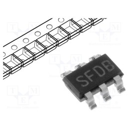 1 pcs x TEXAS INSTRUMENTS - LM2734XMK/NOPB - IC: PMIC, DC/DC converter, Uin: 3÷20VDC, Uout: 0.8÷18VDC, 1A, Ch: 1