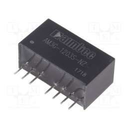 1 pcs x AIMTEC - AM3G-1203S-NZ - Converter: DC/DC, 3W, Uin: 9÷18V, Uout: 3.3VDC, Iout: 758mA, SIP8
