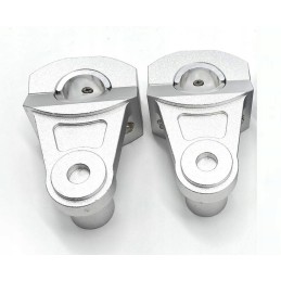 Universal handlebar mount from 22mm to 22-28mm, height 60mm, silver color
