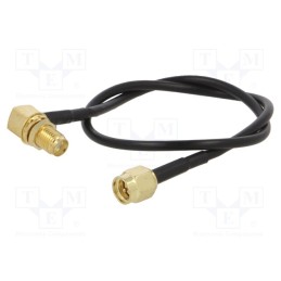 1 pcs x ONTECK - SMA-18-0.3 - Cable, 50Ω, 0.3m, SMA socket,SMA plug, black, angled,straight