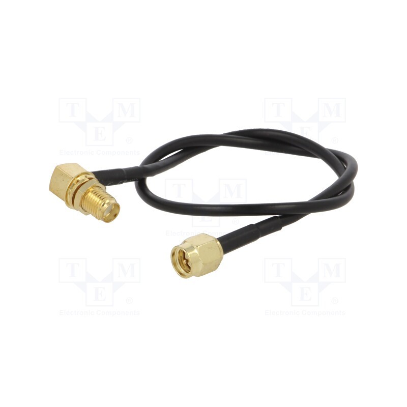 1 pcs x ONTECK - SMA-18-0.3 - Cable, 50Ω, 0.3m, SMA socket,SMA plug, black, angled,straight