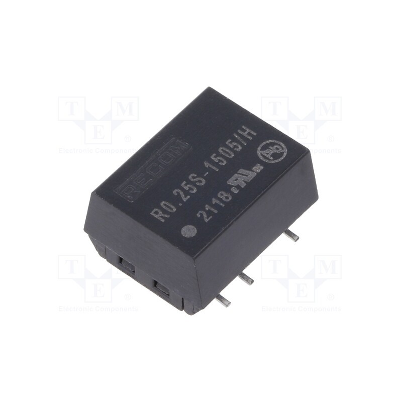 1 pcs x RECOM - R0.25S-1505/H - Converter: DC/DC, 0.25W, Uin: 13.5÷16.5V, Uout: 5VDC, Iout: 50mA, SMD