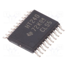 3 pcs x TEXAS INSTRUMENTS - SN74HCT240PW - IC: digital, buffer,inverting,line driver, Ch: 8, SMD, TSSOP20
