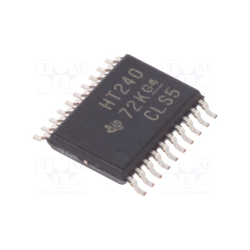 3 pcs x TEXAS INSTRUMENTS - SN74HCT240PW - IC: digital, buffer,inverting,line driver, Ch: 8, SMD, TSSOP20