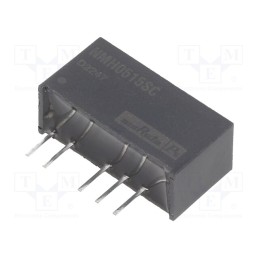 1 pcs x Murata Power Solutions - NMH0515SC - Converter: DC/DC, 2W, Uin: 4.5÷5.5V, Uout: 15VDC, Uout2: -15VDC, SIP