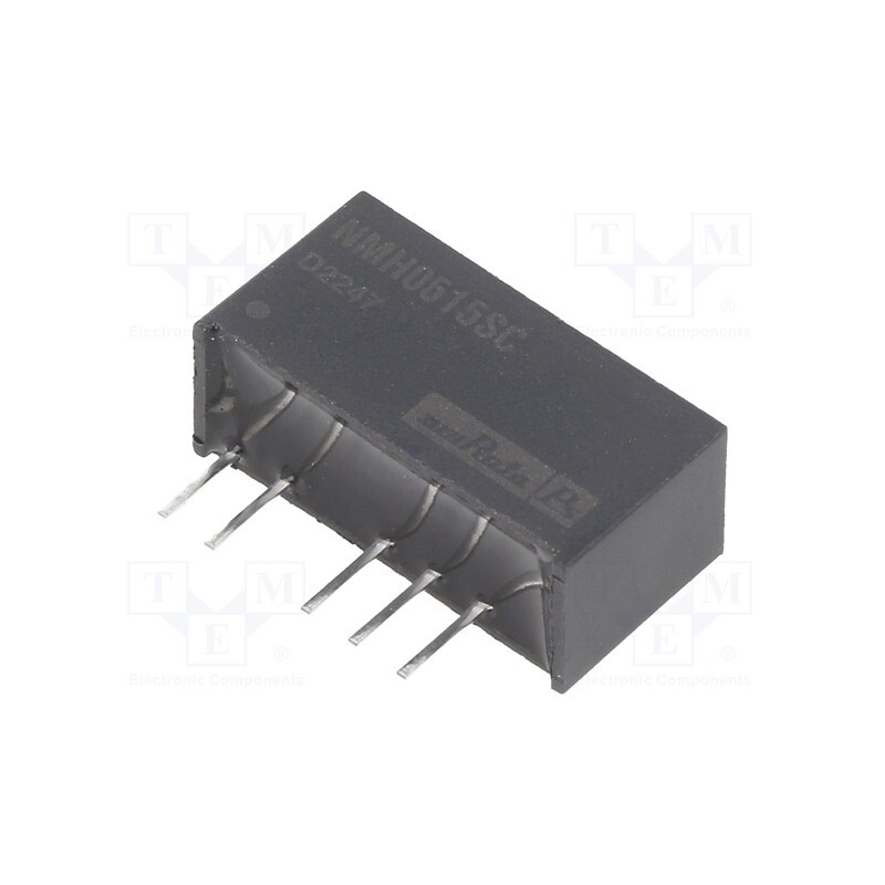 1 pcs x Murata Power Solutions - NMH0515SC - Converter: DC/DC, 2W, Uin: 4.5÷5.5V, Uout: 15VDC, Uout2: -15VDC, SIP