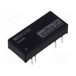 1 pcs x Murata Power Solutions - NDTD1215C - Converter: DC/DC, 3W, Uin: 9÷18V, Uout: 15VDC, Uout2: -15VDC, DIP