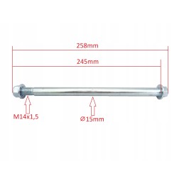 Oska ATV swing arm axle for M14 quad