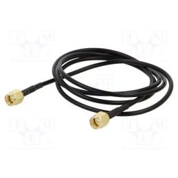 1 pcs x ONTECK - SMA-02-1.0 - Cable, 50Ω, 1m, RP-SMA male,both sides, black, straight