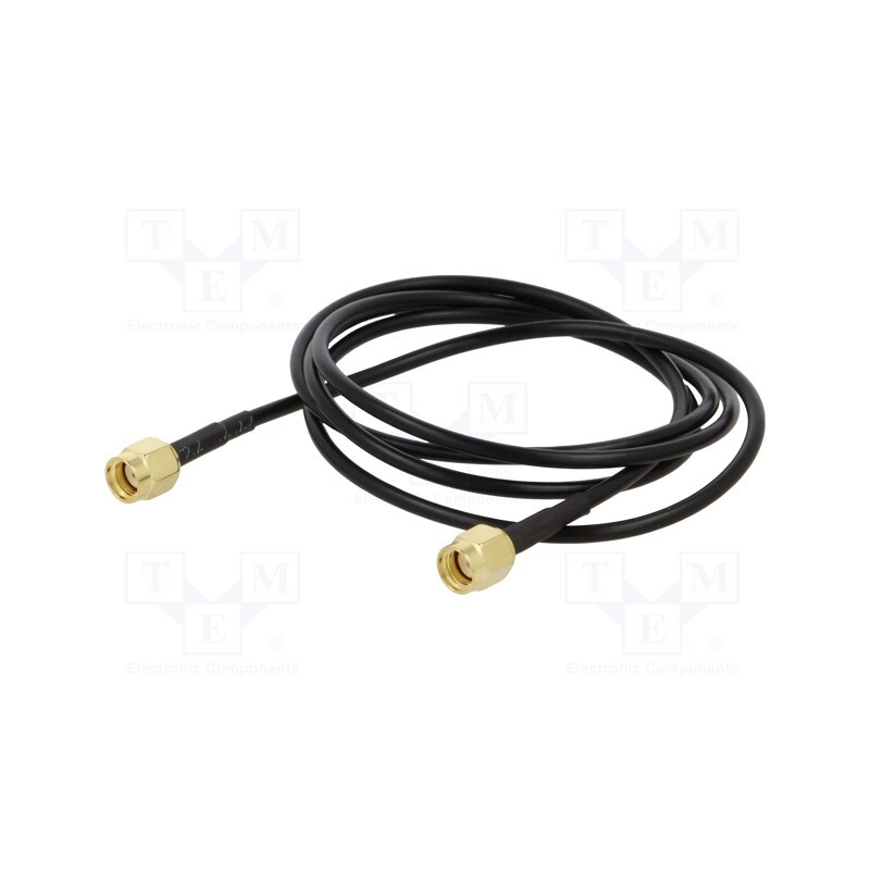 1 pcs x ONTECK - SMA-02-1.0 - Cable, 50Ω, 1m, RP-SMA male,both sides, black, straight