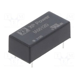 1 pcs x XP POWER - IA0512D - Converter: DC/DC, 1W, Uin: 5V, Uout: 12VDC, Uout2: -12VDC, Iout: 42mA