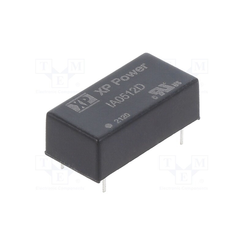 1 pcs x XP POWER - IA0512D - Converter: DC/DC, 1W, Uin: 5V, Uout: 12VDC, Uout2: -12VDC, Iout: 42mA