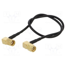 1 pcs x ONTECK - SMA-07-0.3 - Cable, 50Ω, 0.3m, RP-SMA male,both sides, black, angled