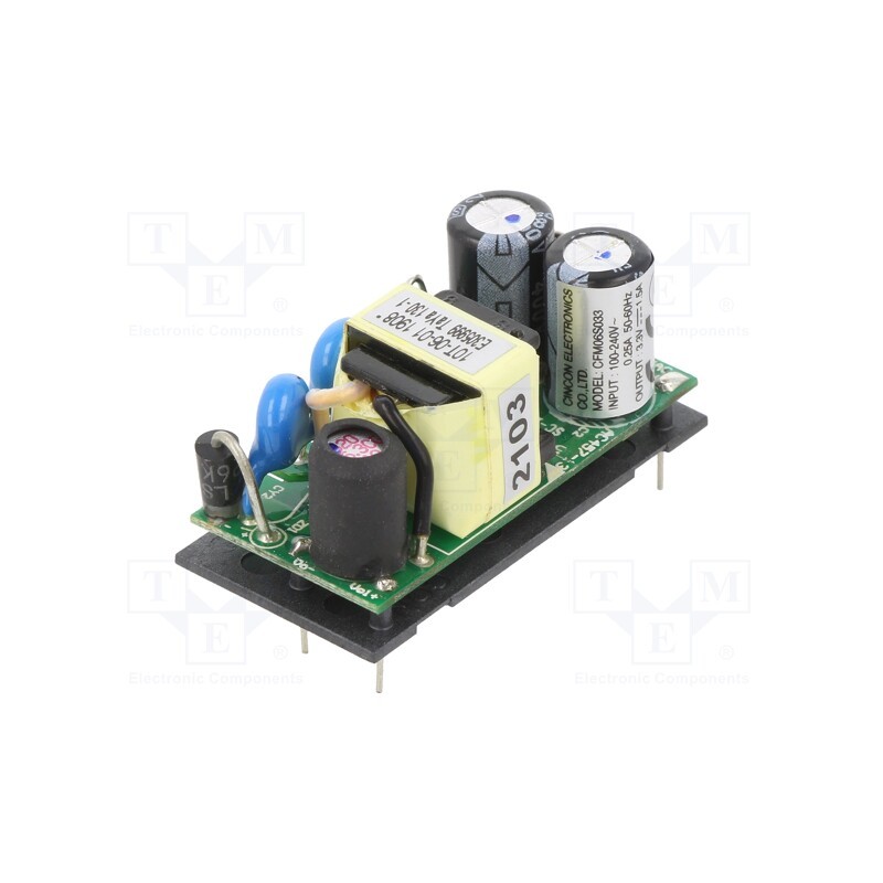 1 pcs x CINCON - CFM06S033 - Converter: AC/DC, 6W, 90÷264VAC, Usup: 120÷370VDC, Uout: 3.3VDC