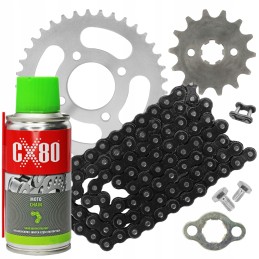 Drive rear sprocket 37z front chain 420h grease set ATV Quad 4t 110 125