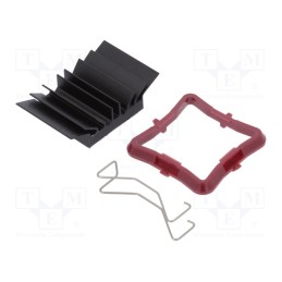1 pcs x Advanced Thermal Solutions - ATS-51230D-C1-R0 - Heatsink: extruded, grilled, BGA, black, L: 23mm, W: 23mm, H: 9.5mm