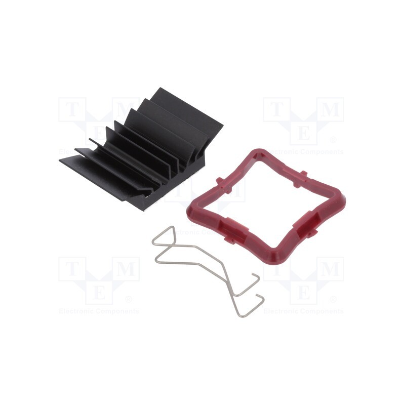 1 pcs x Advanced Thermal Solutions - ATS-51230D-C1-R0 - Heatsink: extruded, grilled, BGA, black, L: 23mm, W: 23mm, H: 9.5mm