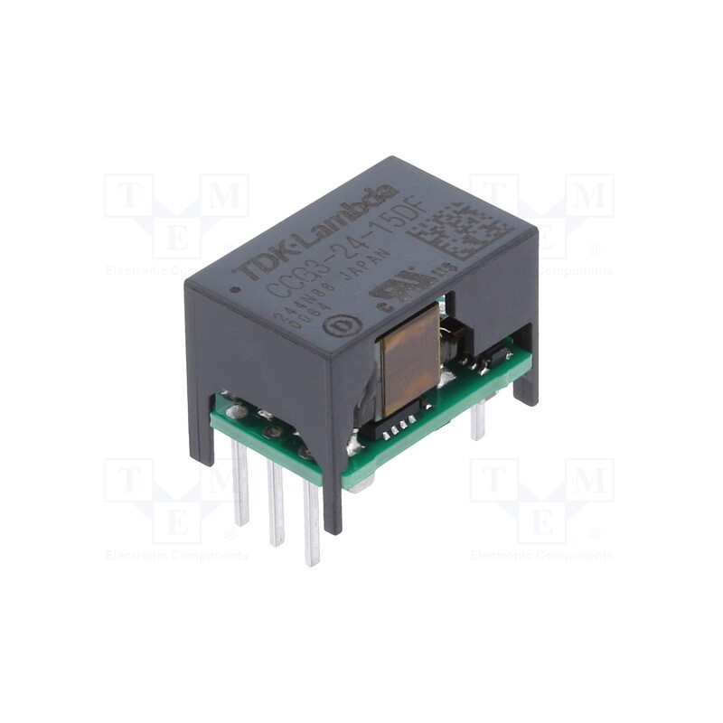 1 pcs x TDK-LAMBDA - CCG3-24-15DF - Converter: DC/DC, 3W, Uin: 9÷36V, Uout: 15VDC, Uout2: -15VDC, THT