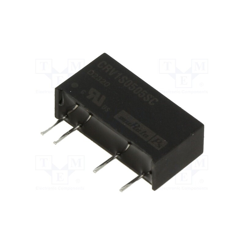 1 pcs x Murata Power Solutions - CRV1S0505SC - Converter: DC/DC, 1W, Uin: 4.5÷5.5V, Uout: 5VDC, Iout: 200mA, SIP